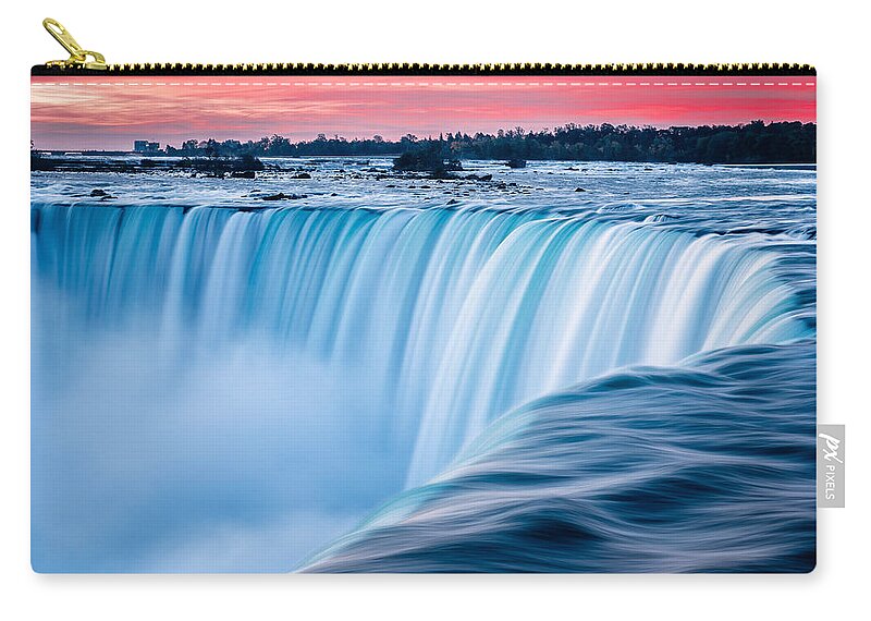 Dawn Zip Pouch featuring the photograph Dawn Flow by Mark Rogers