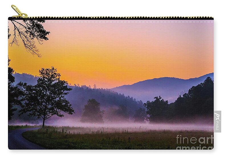 Cataloochee Zip Pouch featuring the photograph Dawn in Cataloochee by Rodney Cammauf
