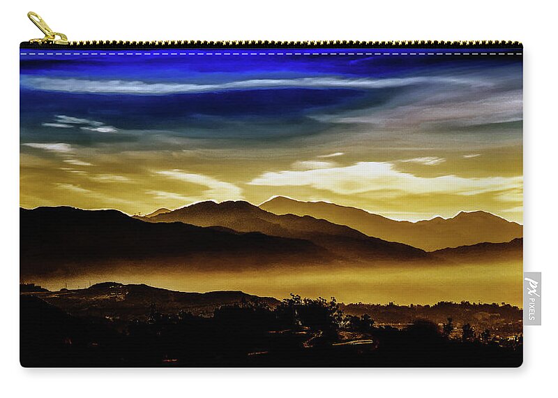 Landscape Zip Pouch featuring the photograph Day Break 2A1 by Joseph Hollingsworth