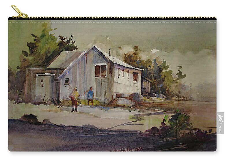 Visco Zip Pouch featuring the painting Day Break by P Anthony Visco