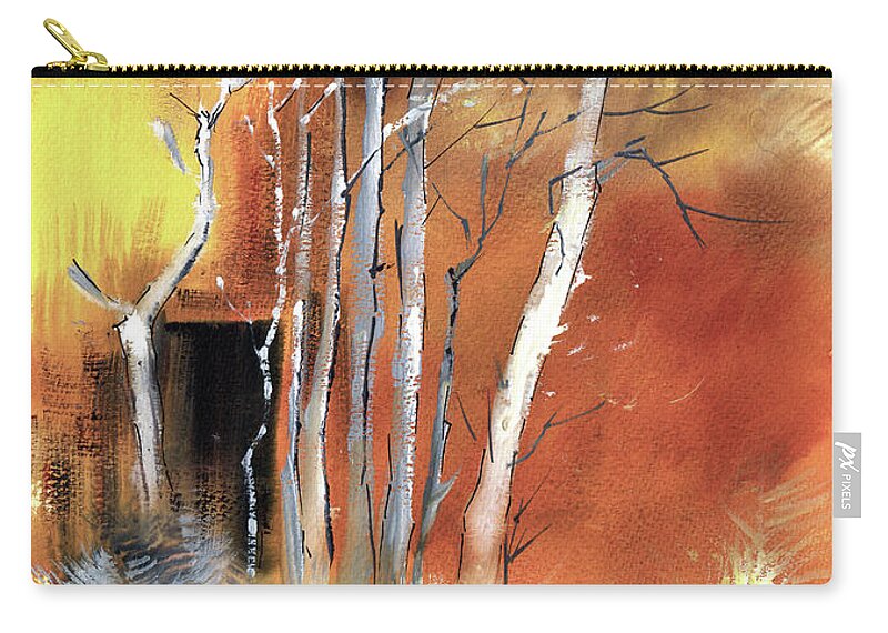 Nature Zip Pouch featuring the painting Day Dream by Anil Nene
