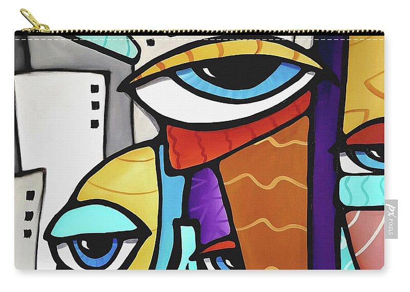 Fidostudio Zip Pouch featuring the painting Day Trip by Tom Fedro
