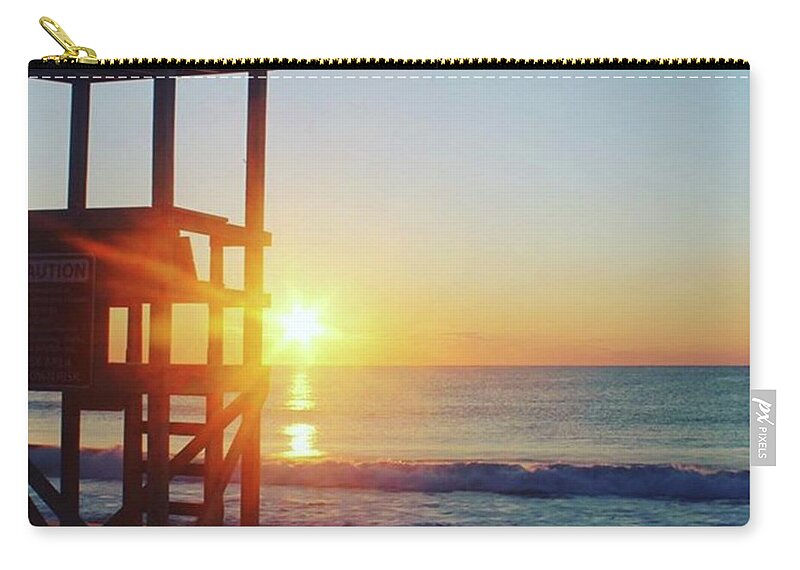 Lifeguard Zip Pouch featuring the photograph Daybreak by Justin Connor