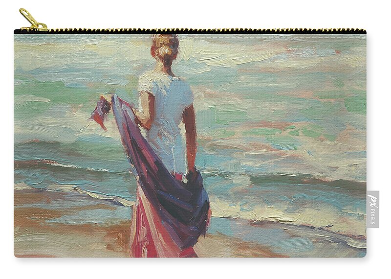 Coast Zip Pouch featuring the painting Daydreaming by Steve Henderson