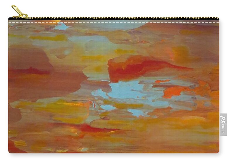 Abstract Carry-all Pouch featuring the painting Days End by Soraya Silvestri