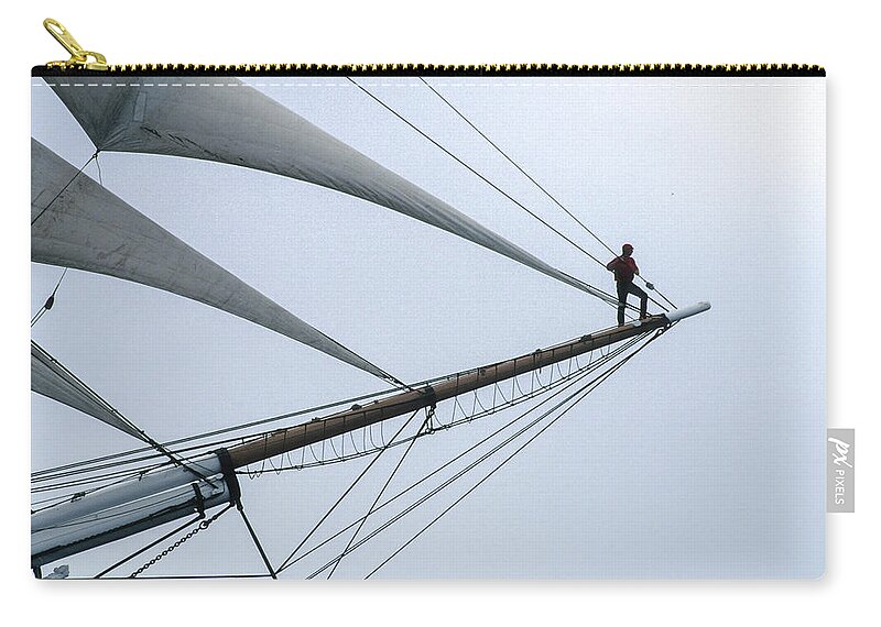 Tall Ships Zip Pouch featuring the photograph Days gone by by David Shuler