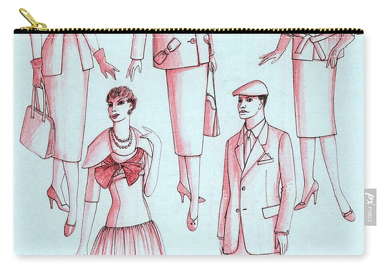 Fashion Zip Pouch featuring the photograph Daywear, 1956 by Science Source