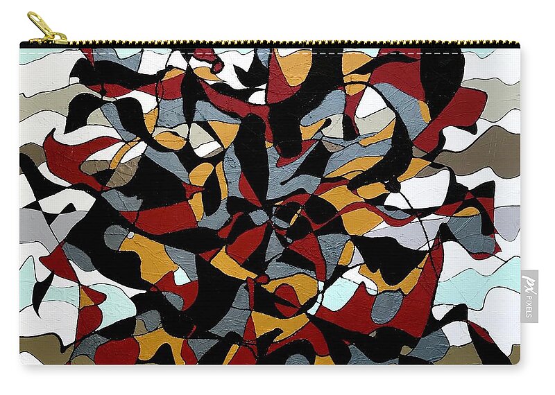Abstract Zip Pouch featuring the painting Dazed And Confused by Natalia Astankina