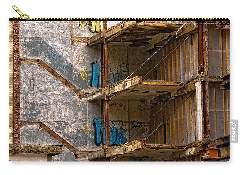 Building Zip Pouch featuring the photograph De-Construction by Christopher Holmes