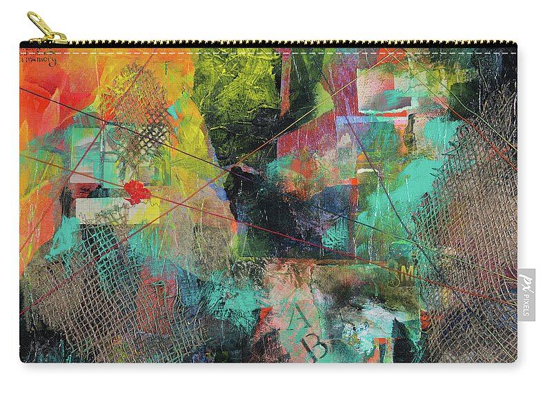 Colorful Zip Pouch featuring the painting De Profundis by Lee Beuther