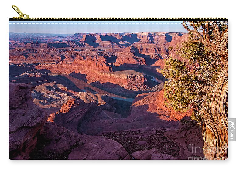 Dead Horse Point Zip Pouch featuring the photograph Dead Horse Point Sunrise - Utah by Gary Whitton