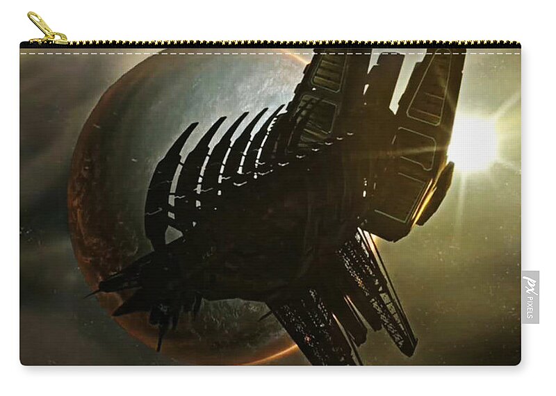 Dead Space Zip Pouch featuring the digital art Dead Space by Maye Loeser