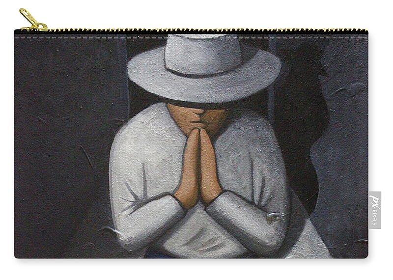 God Zip Pouch featuring the painting Dear God 5 by Lance Headlee