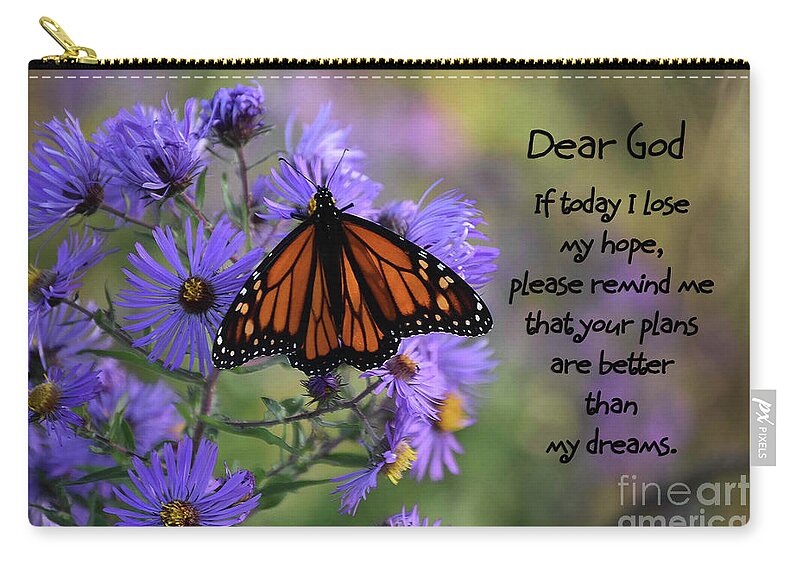 Diane Berry Zip Pouch featuring the photograph Dear God by Diane E Berry