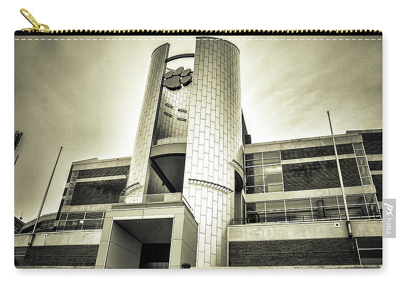 Clemson Zip Pouch featuring the photograph Death Valley Oculus by Lynne Jenkins