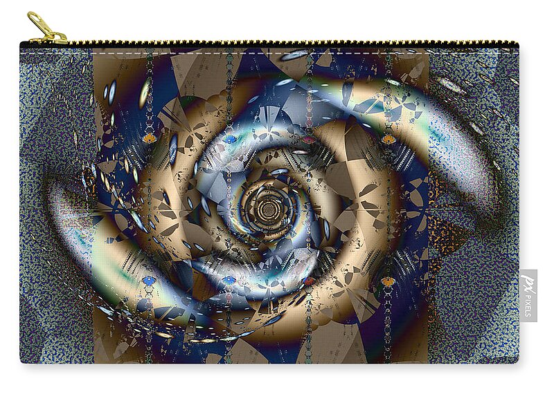 Abstract Zip Pouch featuring the digital art Debris Field by Jim Pavelle