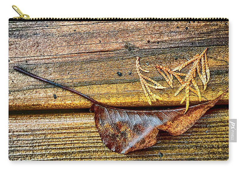 Deck Zip Pouch featuring the photograph Deck Art by R Thomas Berner