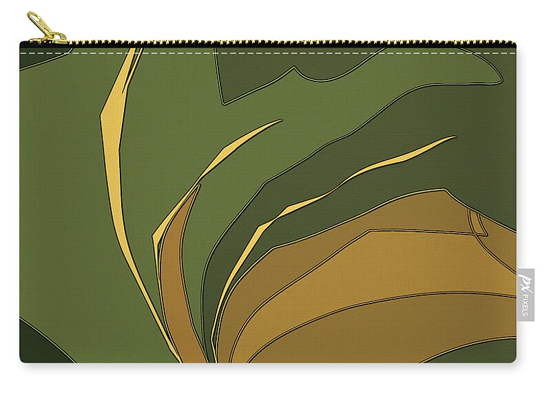 Abstract Zip Pouch featuring the digital art Deco Tile by Gina Harrison
