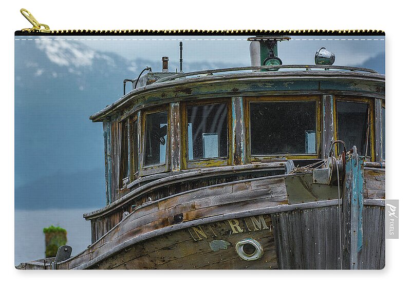 Boat Zip Pouch featuring the photograph Decommissioned by David Kirby