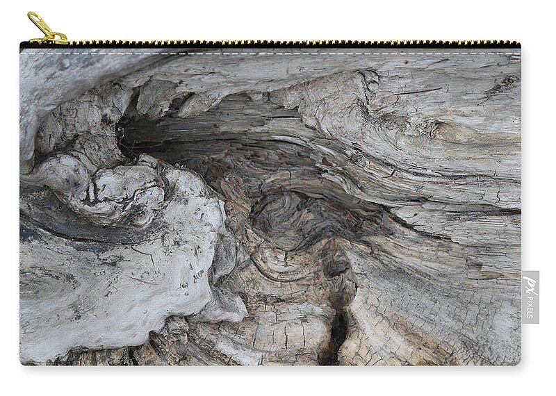 Tidal Zip Pouch featuring the photograph Decomposition - whorled by Annekathrin Hansen