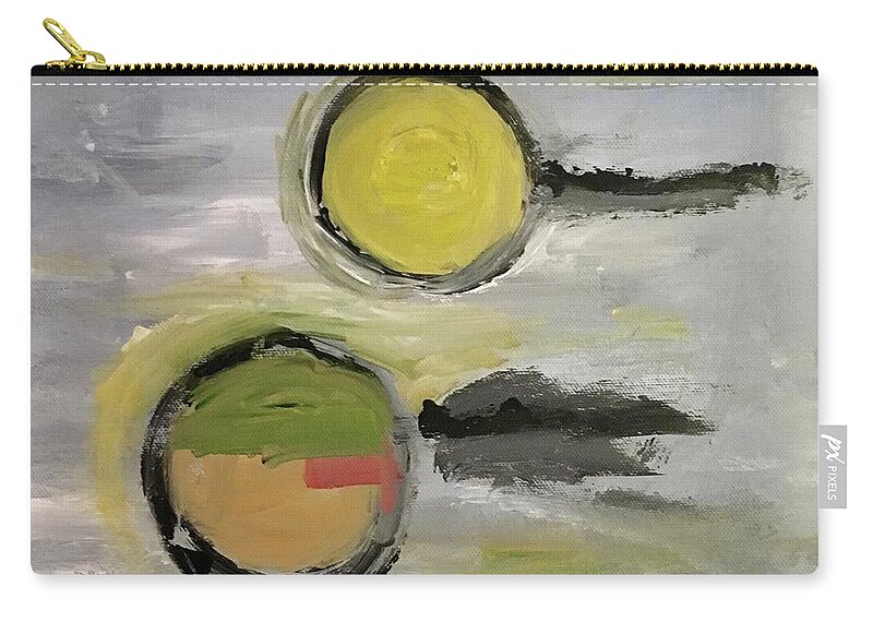 Abstract Zip Pouch featuring the painting Deconstruction by Victoria Lakes
