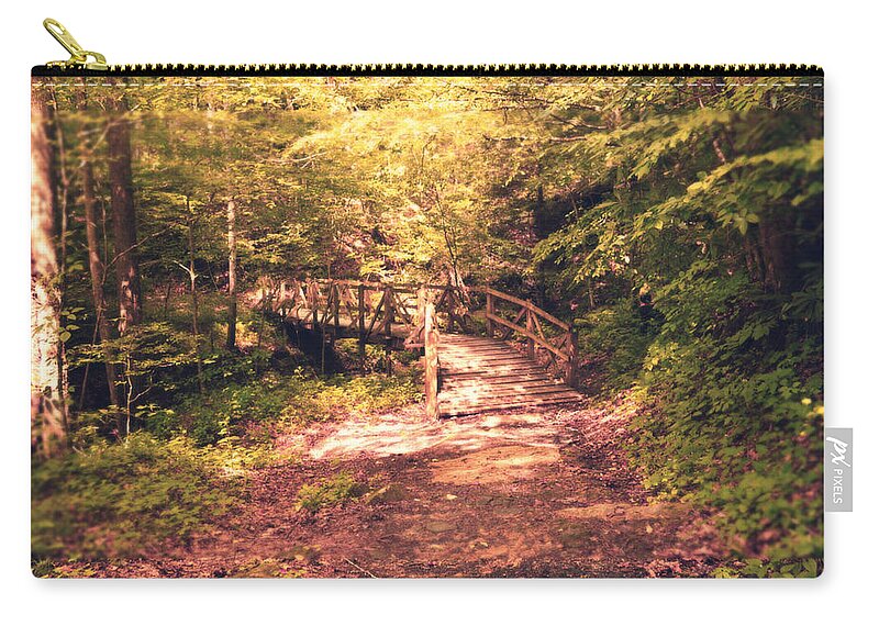 Foot Bridge Carry-all Pouch featuring the photograph The Enchanted Bridge by Stacie Siemsen
