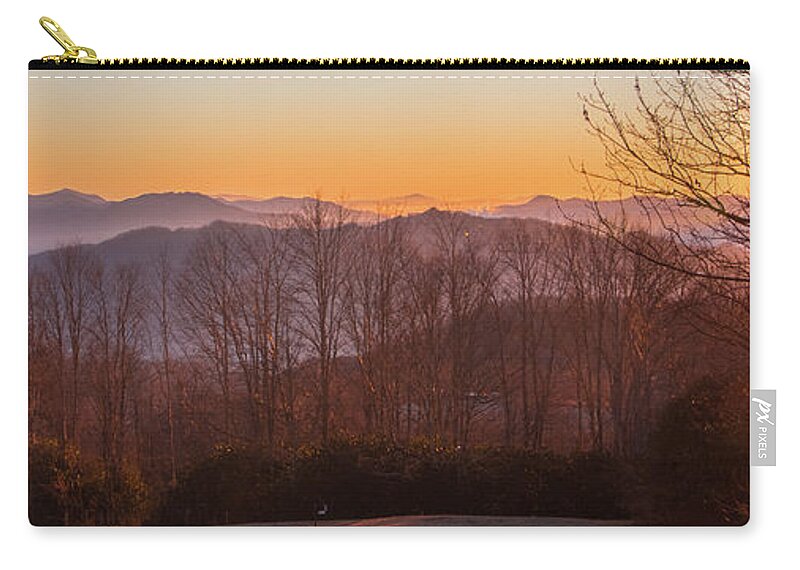 Sunrise Zip Pouch featuring the photograph Deep Orange Sunrise by D K Wall