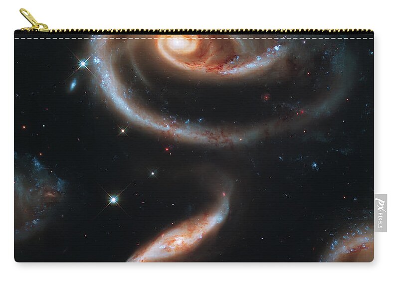 Space Zip Pouch featuring the photograph Deep Space Galaxy by Jennifer Rondinelli Reilly - Fine Art Photography