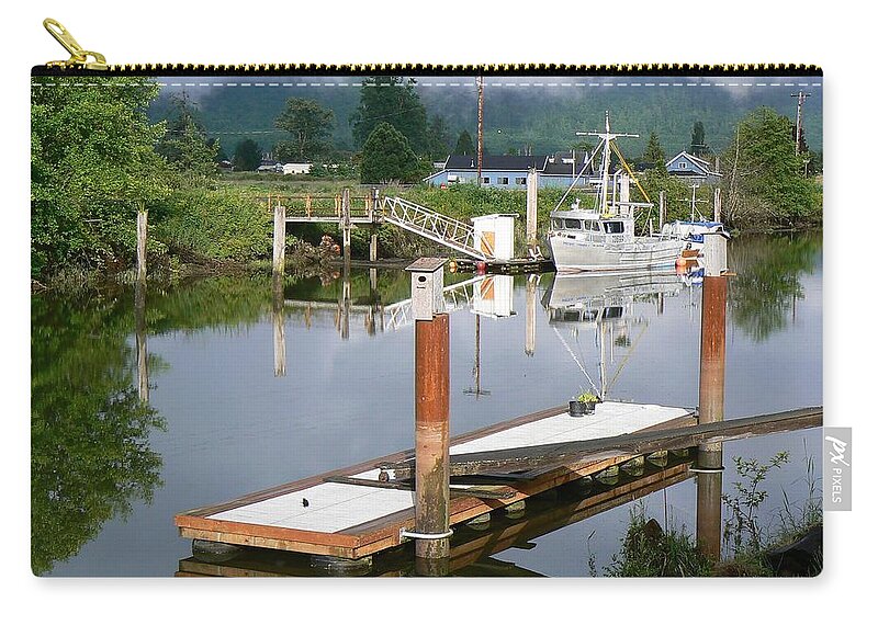 Water Zip Pouch featuring the photograph Deep Water Channel by Pamela Patch