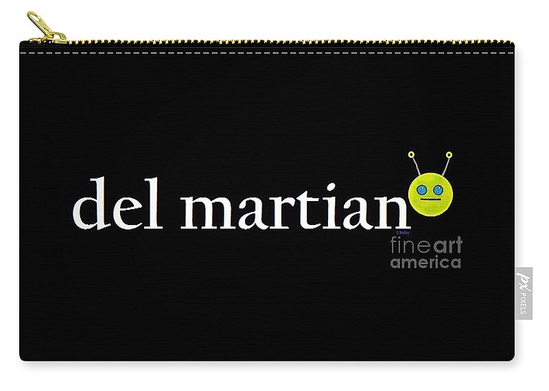 Del Mar Carry-all Pouch featuring the painting Del Martian by Denise Railey