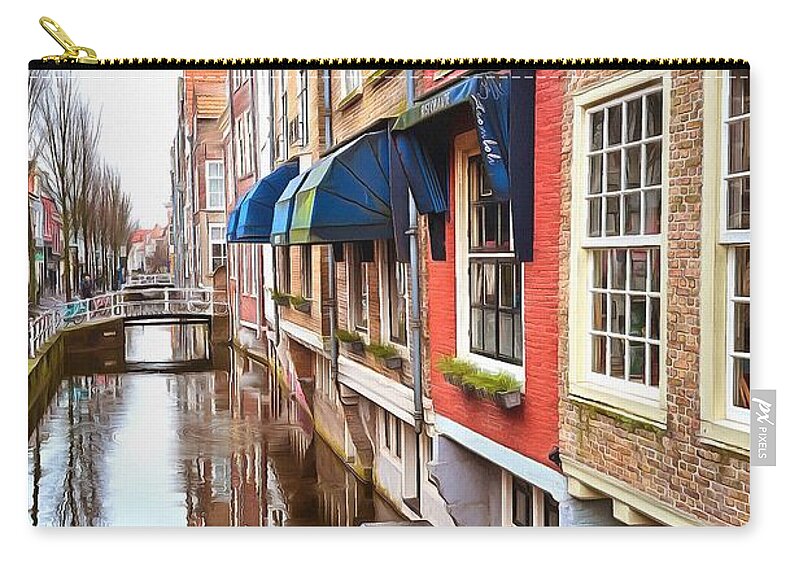 Delft Zip Pouch featuring the photograph Delft Colors by Eva Lechner