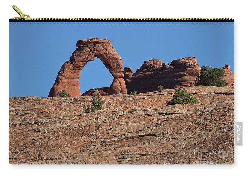 Utah Landscape Zip Pouch featuring the photograph Delicate View by Jim Garrison