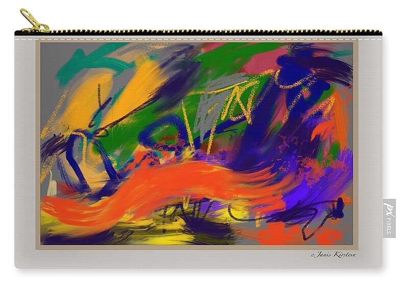 Abstract Expressionism Zip Pouch featuring the digital art Delicious Dreams1 by Janis Kirstein