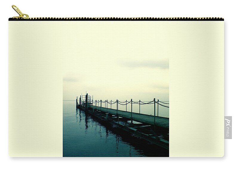 Pier Zip Pouch featuring the photograph Departure by Yuka Kato