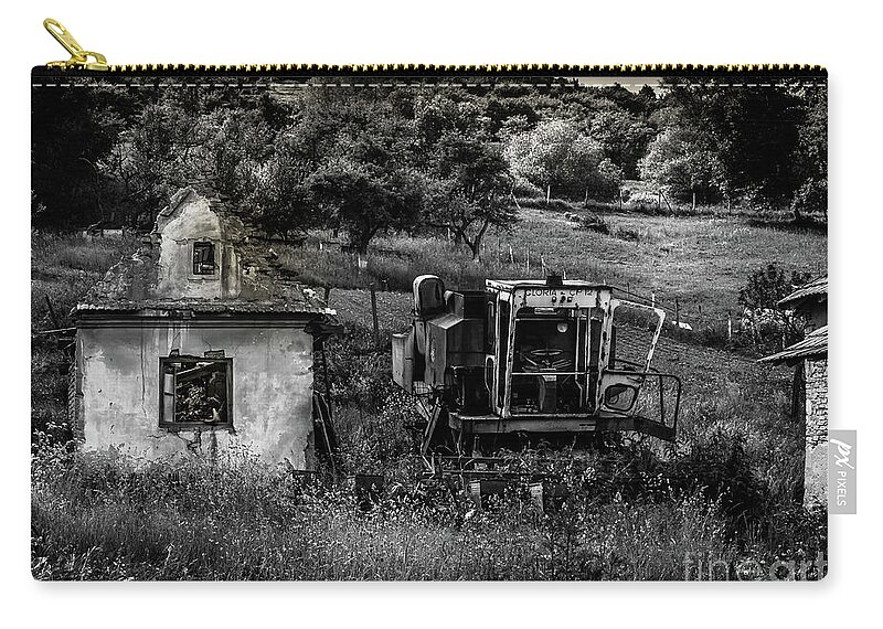 Derelict Carry-all Pouch featuring the photograph Derelict Farm, Transylvania by Perry Rodriguez