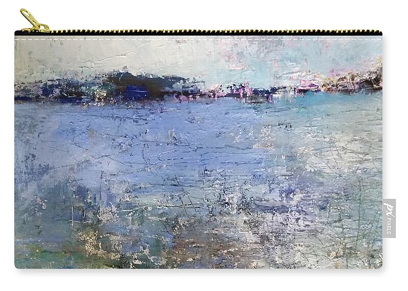 Landscape Zip Pouch featuring the painting Desdamona Point by Renee Rowe