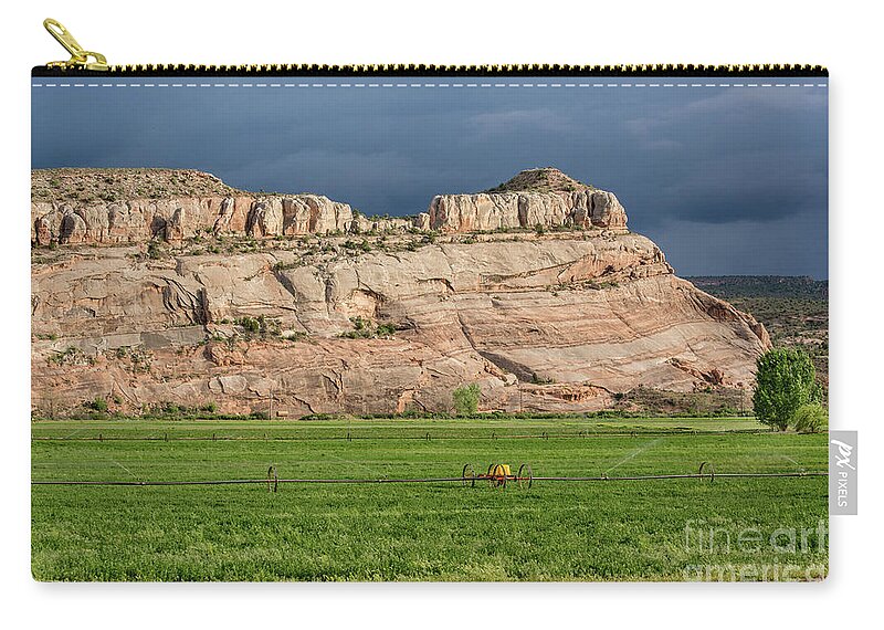 Utah Zip Pouch featuring the photograph Desert Canyon Farm - Colorado River - Utah by Gary Whitton