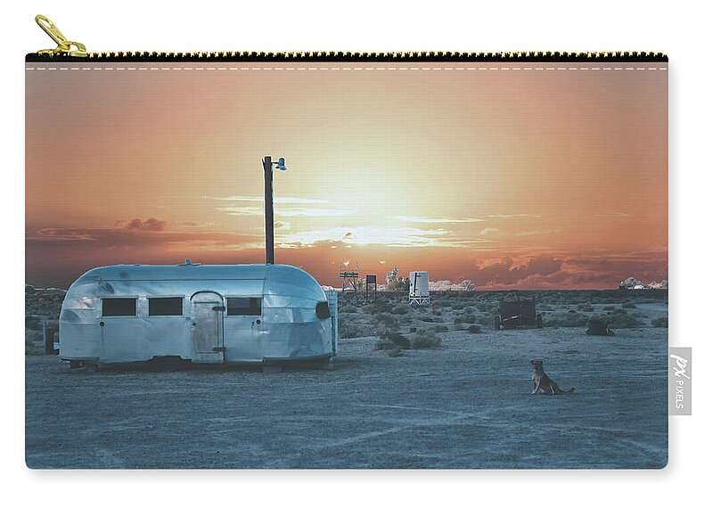 Desert Zip Pouch featuring the photograph Desert Caravan by Mountain Dreams
