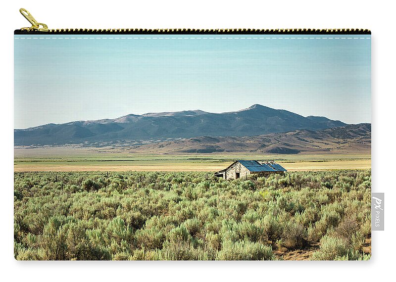 Elko Zip Pouch featuring the photograph Deserted by Todd Klassy