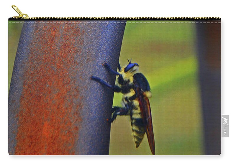 Bee Zip Pouch featuring the photograph Design of the Bee by George D Gordon III