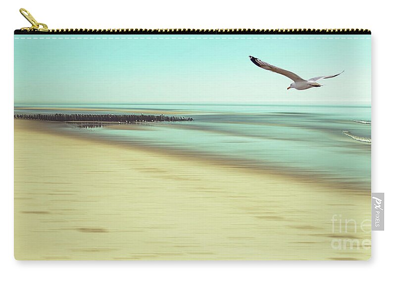 Beach Zip Pouch featuring the photograph Desire Light Vintage2 by Hannes Cmarits