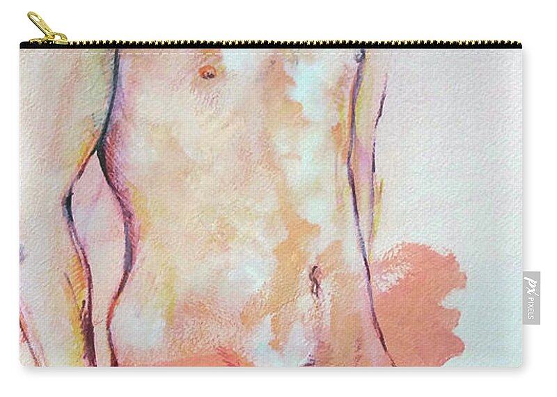 Gay Art Zip Pouch featuring the painting Desire Remains The Same by Rene Capone