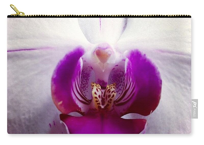 Orchid Carry-all Pouch featuring the photograph Love by Denise Railey