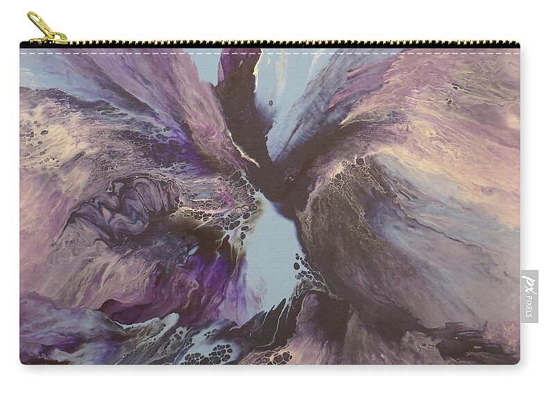 Abstract Carry-all Pouch featuring the painting Determination by Soraya Silvestri