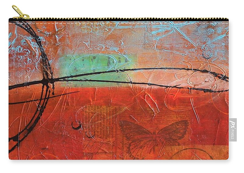 Acrylic Carry-all Pouch featuring the painting Determination Two by Brenda O'Quin