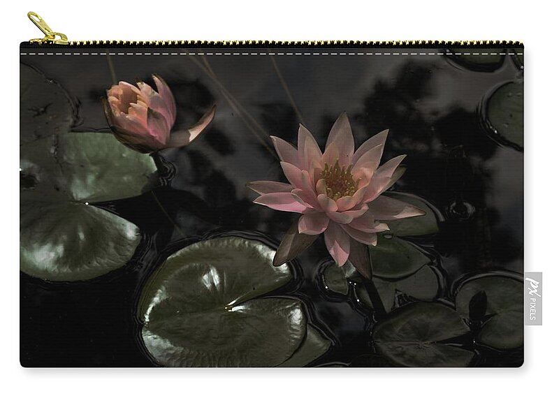 Water Zip Pouch featuring the photograph Deuces in the Moonlight by Lesa Fine