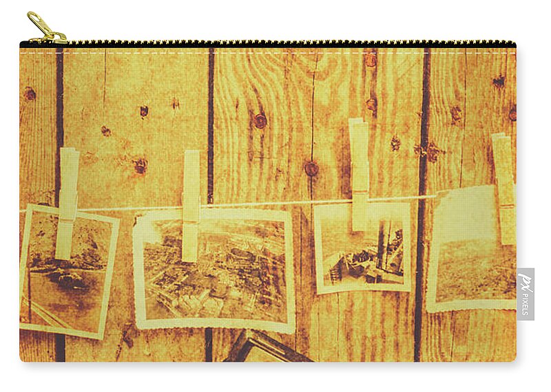 Nostalgia Zip Pouch featuring the photograph Developing a scene by Jorgo Photography