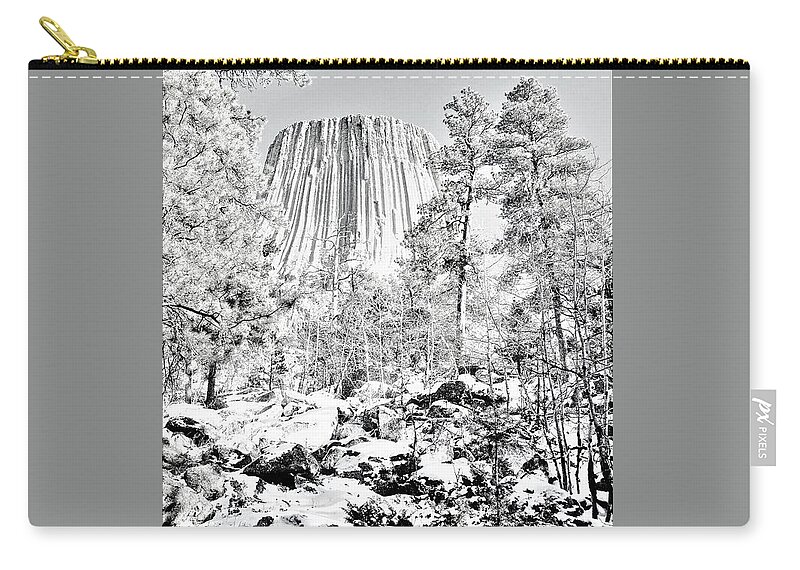 Devils Tower Zip Pouch featuring the photograph Devils Tower Wyoming by Merle Grenz