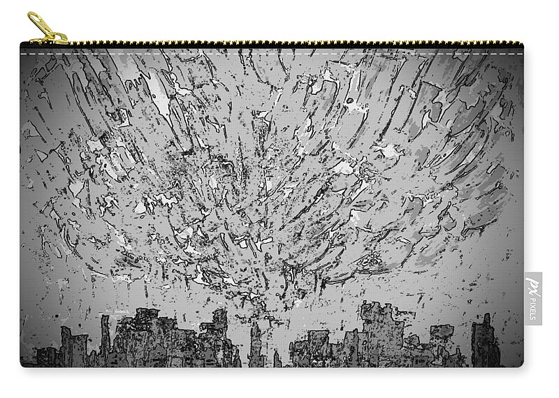 City Digital Arwork Zip Pouch featuring the painting DG2 - yes heart D2 by KUNST MIT HERZ Art with heart