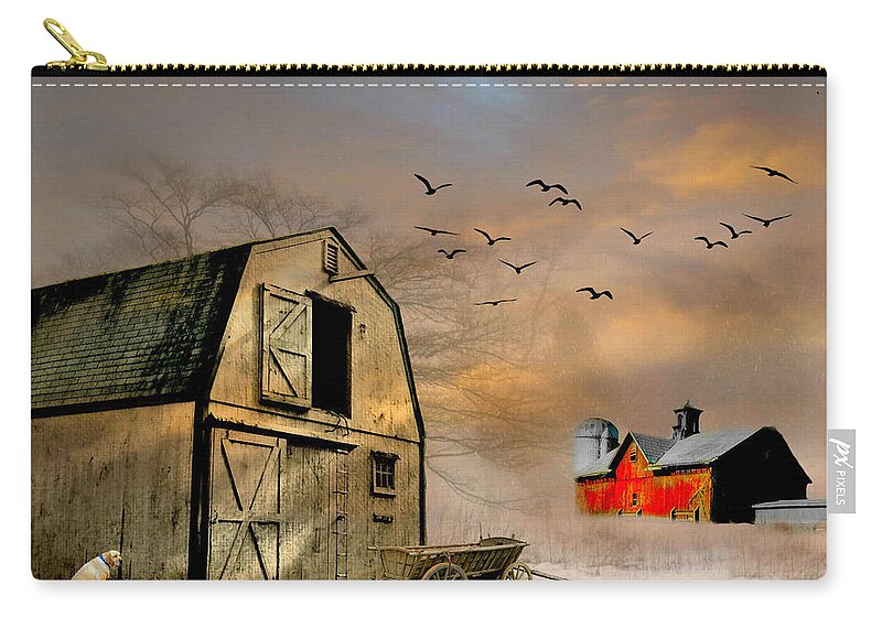 Back On The Farm Zip Pouch featuring the photograph Di Nuovo alla Fattoria by Diana Angstadt